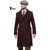 Tiavllya Tiavllya Vintage Trench Coat Men Double Breasted Notch Collar Herringbone Tweed Coat Slim Fit Winter Wedding