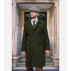 Tiavllya Tiavllya Vintage Trench Coat Men Double Breasted Notch Collar Herringbone Tweed Coat Slim Fit Winter Wedding