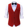 Tiavllya Vintage Classical Mens Regular Fit Tweed Herringbone V Neck Suit Vest