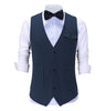 Tiavllya Vintage Classical Mens Regular Fit Tweed Herringbone V Neck Suit Vest