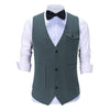 Tiavllya Vintage Classical Mens Regular Fit Tweed Herringbone V Neck Suit Vest