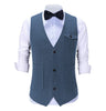 Tiavllya Vintage Classical Mens Regular Fit Tweed Herringbone V Neck Suit Vest