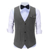 Tiavllya Vintage Classical Mens Regular Fit Tweed Herringbone V Neck Suit Vest