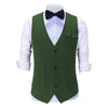 Tiavllya Vintage Classical Mens Regular Fit Tweed Herringbone V Neck Suit Vest