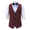 Tiavllya Vintage Classical Mens Regular Fit Tweed Herringbone V Neck Suit Vest