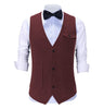 Tiavllya Vintage Classical Mens Regular Fit Tweed Herringbone V Neck Suit Vest
