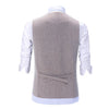 Tiavllya Vintage Classical Mens Regular Fit Tweed Herringbone V Neck Suit Vest