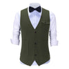 Tiavllya Vintage Classical Mens Regular Fit Tweed Herringbone V Neck Suit Vest