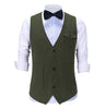 Tiavllya Vintage Classical Mens Regular Fit Tweed Herringbone V Neck Suit Vest