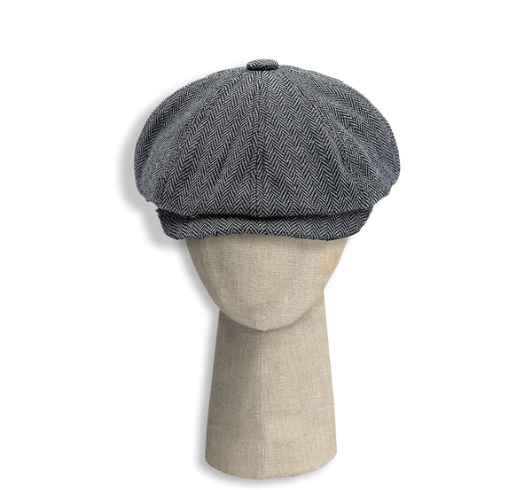 Hat - Retro Hat Man Literary Fashion Herringbone Octagonal Hat